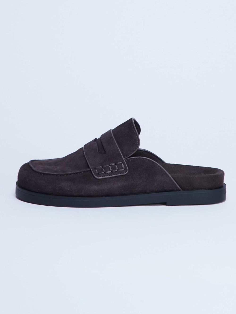 Topshop Womens Brown Suede Loafers